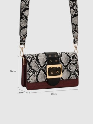 Adrianne Metal Buckle Crossbody Bag