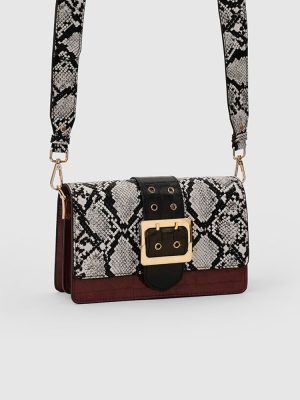 Adrianne Metal Buckle Crossbody Bag
