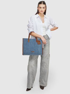 Denice Denim Tote Bag